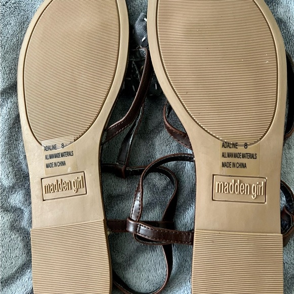 Madden Girl Women’s Brown Floral Sandals Size 8 - Picture 9 of 9